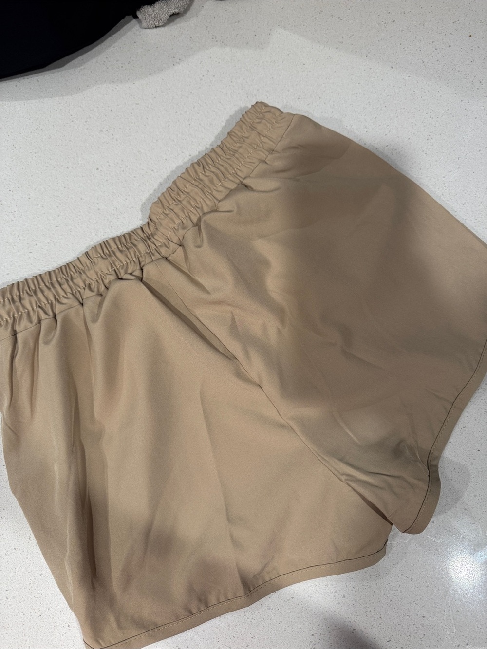 Everyday Drawstring Lounge Shorts - Tan - Picture 4 of 4